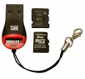 Миниатюрный картридер для карт Micro SD  с интерфейсом USB 2.0