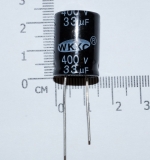Конденсатор ECAP 400 В - 33 мкФ (16 * 23мм)