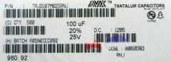 Конденсатор 100UF 25В танталовый конденсатор, 7343 SMD , D-тип, точность ± 20%