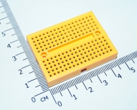 Плата для макетирования электрических схем без пайки (BreadBoard, SYB-170, желтая, 35*47мм)