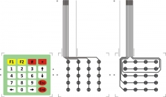 4 × 5 (матрица) 20-клавишная мембранный переключатель / SCM расширенная клавиатура