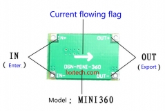 Миниатюрный DC-DC регулируемый преобразователь Mini-360 на чипе MP360, вход 4.75-23В, выход 1.0-17В, ток 1.8А (макс. 3.0А)