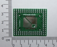 Переходник / адаптер для микросхем QFP FQFP LQFP TQFP32 TQFP44 TQFP64 TQFP80 TQFP100 0.5 / 0.8 мм IC adapter (двусторонняя плата)
