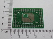 Переходник / адаптер для микросхем QFP FQFP LQFP TQFP32 TQFP44 TQFP64 TQFP80 TQFP100 0.5 / 0.8 мм IC adapter (двусторонняя плата)