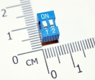 Тумблер 2P 2,54 мм шаг DIP-переключателя (синий)