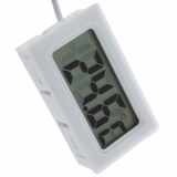 Цифровой LCD термометр -50 +110 °С (белый) внешний датчик 1м