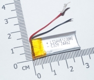 Литий-полимерный аккумулятор 3,7В  051230 501230 130mah (устройства: навигаторы, радиоуправляемые игрушки  )