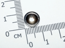 Неодимовый магнит (кольцо) NdFeB D10 x h3 мм отверстие 3мм