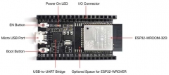 Плата разработчика NodeMCU 32D на основе ESP32 WROOM 32D (WiFi + Bluetooth, UART, CP2102, ESP-32, развитие ESP8266)