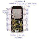 Плата разработчика NodeMCU 32D на основе ESP32 WROOM 32D (WiFi + Bluetooth, UART, CP2102, ESP-32, развитие ESP8266)