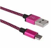Кабель micro USB - USB 1м 2А цветной