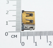 Разъем USB-A на плату с контактами на 90 градусов (мама, укороченный разъем)
