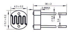 GL5549 фоторезистор ( 5 мм )