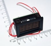 Электронный встраиваемый вольтметр 60В-300В (красный, переменное напряжение)