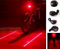 Велосипедный задний фонарь с лазерным указателями