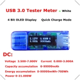 Электронный портативный OLED USB-тестер (напряжение, ток, мощность, емкость) USB3.0, 4 разряда