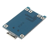 Зарядное устройство для литиевых и литиево-полимерных батарей TP4056 1A, с модулем защиты аккумулятора, напряжение полной зарядки 4.2В, вход Micro USB 4.5 - 5.5В