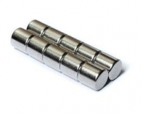 Неодимовый магнит (цилиндр) NdFeB D4 x h5 мм N35