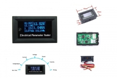 Универсальный измерительный прибор 7-в-одном вольтметр-амперметр-термометр-время-мощность-емкость-энергия OLED экран