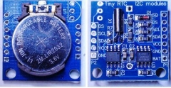 I2C модуль часов реального времени RTC 24C32 на микросхеме DS1307 + микросхема EEPROM AT24C32 + CR2032 в комплекте
