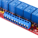Модуль реле 8-канальный для Arduino (с оптронной изоляцией, 12В, hight and low level trigger, реле Songle)