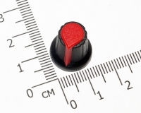 Ручка из пластика красная (одноместные, двухместные потенциометры, высокое качество)