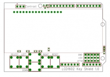 LCD 1602 Keypad Shield Arduino, зеленый