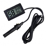 Цифровой LCD гигрометр - термометр 10%RH ~ 99%RH, -50°C + 70°С (черный, внешний датчик)