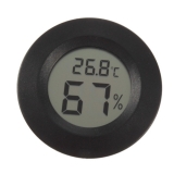 Цифровой LCD гигрометр - термометр 20%RH ~ 95%RH, -50°C + 70°С (черный круглый)