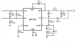 Микросхема управления питанием DC/DC MP1584EN 3A, 1.5MHz, 28V, SOP-8,  Step-Down Converter