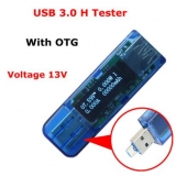 Электронный портативный OLED USB-microUSB-OTG-тестер (напряжение, ток, мощность, емкость) USB3.0, 4 разряда, QC2.0