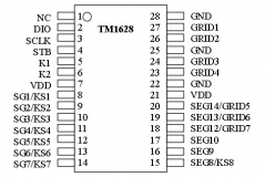 LED-контроллер TM1628 TM1628A (SM1628)