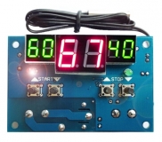 Цифровой бескорпусной 12В регулятор температуры W1401 с NTC термопарой, -10 ~ +100°C, 12В, ток управления 10A