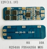 Контроллер заряда разряда PCM 3S 8-10A 11.1-12.6В для 3 Li-Ion аккумуляторов 18650