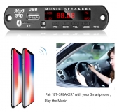 Встраиваемый микро медиацентр Bluetooth 5.0 FM радио MP3 microSD card USB пульт ДУ 9-12B