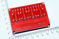 Модуль реле 4-х канальный для Arduino (с оптронной изоляцией 12В, (hight and low level trigger, реле TONGLING)