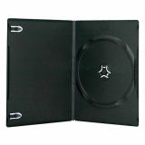 BOX 1 DVD Slim 7mm, черный, глянцевая пленка (коробочка на 1 DVD)