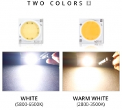 Сверхяркий светодиод 5W белый теплый цвет (2800-3500K, 500 lm, 220-240В AC) 13.5*13.5мм