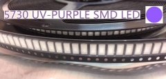 Светодиод SMD 5730 ультрафиолетовый UV-PURPLE 390-410нм 2.0-2.6В 60-150мА
