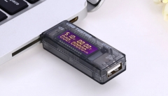 Электронный портативный USB-тестер с LCD-экраном и поддержкой QC2.0 и QC3.0 (напряжение 3.7-20 В, ток 0-3.3 А, время, емкость)