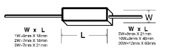 Резистор выводной, 0.1 Ом 5W 5Вт