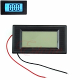 Электронный встраиваемый вольтметр LCD 3.5В-30В (синяя подсветка, 3 разряда) 79х43х15мм 2 провода