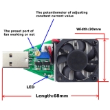 Нагрузочный резистор электронный регулируемый для тестирования током 0,15-3,00А Usb кабелей, блоков питания и интерфейсов