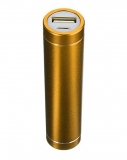 Зарядное устройство - брелок для смартфонов. USB 5В 1А на аккумуляторе типа 18650, золотой