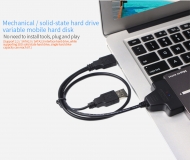 Переходник адаптер для HDD SSD дисков SATA 7+15 pin в USB 2.0 с функцией OTG