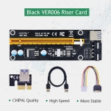 Райзер PCI-E Riser Card Ver 006 4-pin питание molex х1 - х16 с кабелем USB 3.0