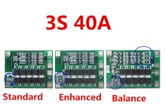 Контроллер заряда разряда PCM BMS 3S max 40A 12В для 3 Li-Ion аккумуляторов с балансиром