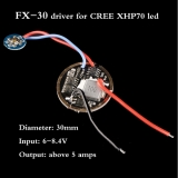 Драйвер FX-30 для фонарика XHP70 6.0В - 8.4В выходной ток >5А LED Driver диаметр подложки 30мм
