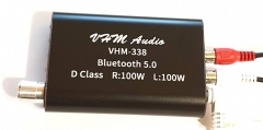 Аудио Bluetooth 5.0 усилитель — VHM-338. Общая мощность 200Вт (по 100Вт на канал, правый и левый).