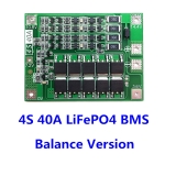 Контроллер заряда разряда PCM BMS 4S max 40A 14.4В для 4 LiFePo4 аккумуляторов с балансиром